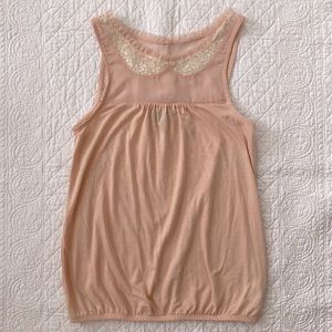 {NWT} American Eagle | Lace Peter Pan Faux Collar Sleeveless Top (XS)